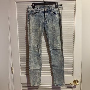 Wash Out Light Denim Skinny Jeans
